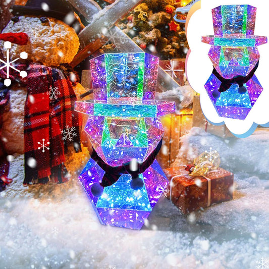 Colorful LED Glow Santa & Snowman Night Light | Festive Xmas Decor - ZA-ZOLA