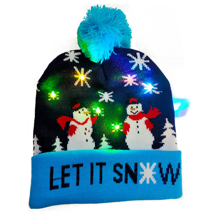 LED Christmas Hat Sweater - Light-Up Knitted Beanie for Kids | Festive Xmas & New Year Gift - Perfect UK & USA Holiday Decoration - ZA-ZOLA