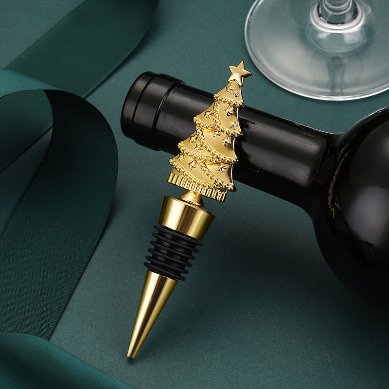 Christmas Tree Wine Stopper | Festive Sealed Bottle Stopper - ZA-ZOLA