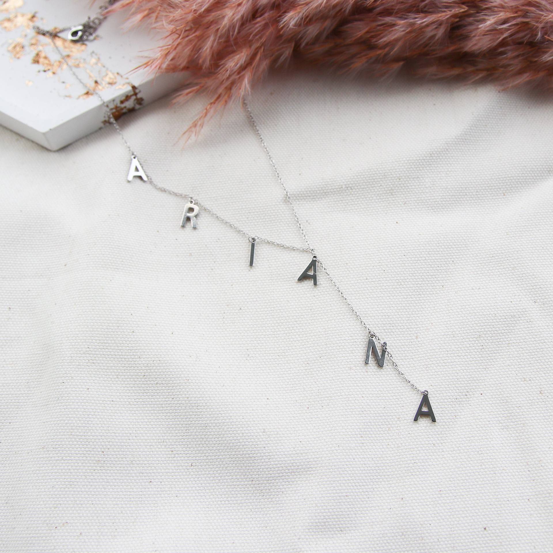 Lariat Y Name Necklace Lariat Name Necklace Dainty Name Necklace BubblOverview:
 
 Unique design, stylish and beautiful.
 
 Good material, comfortable wear.
 
 A variety of colors, any choice.


 This necklace makes a thoughtful gift fNecklaceZA-ZOLAZA-ZOLANecklace Bubble Letters Necklace