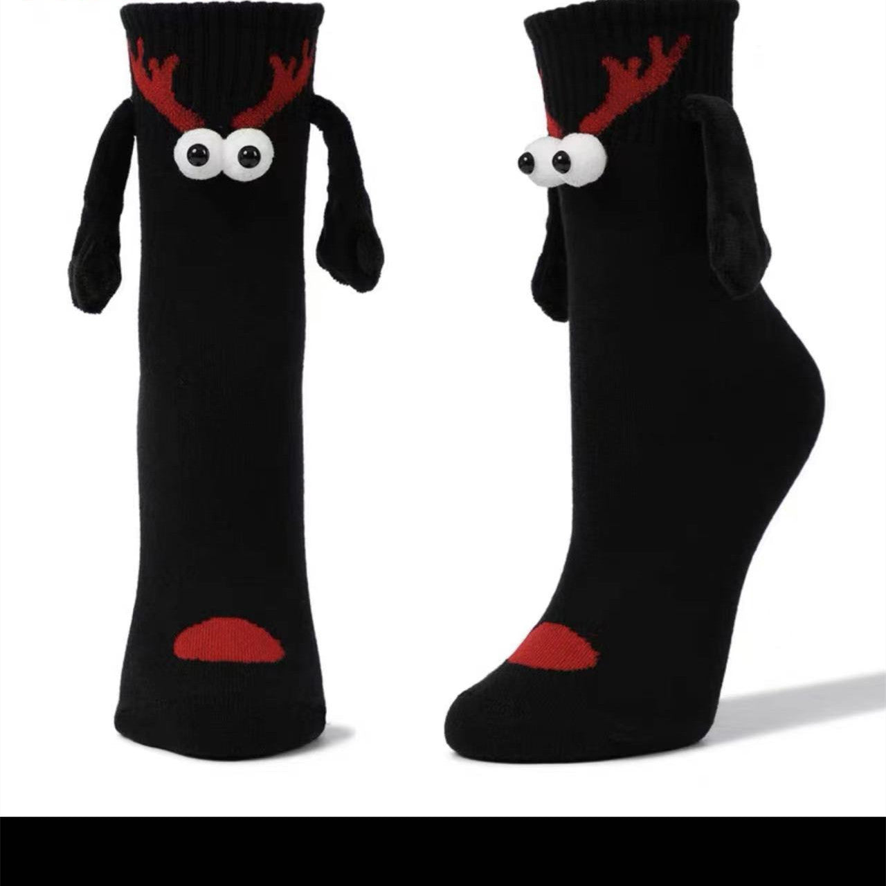 Couple Magnetic Hand Socks – Cute Christmas Gift for Him & Her – Festive Holiday Essentials - ZA-ZOLA