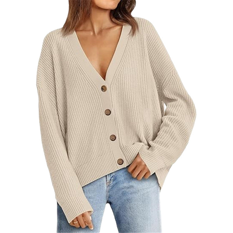 Women's Sweater Lightweight Button Cardigan No Pilling No Fading - ZA-ZOLA