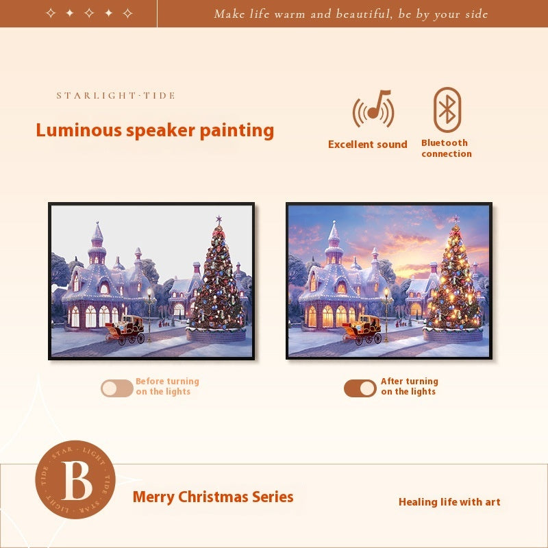 Mini Bluetooth Speaker with Christmas Painting – Perfect Holiday Gift - ZA-ZOLA