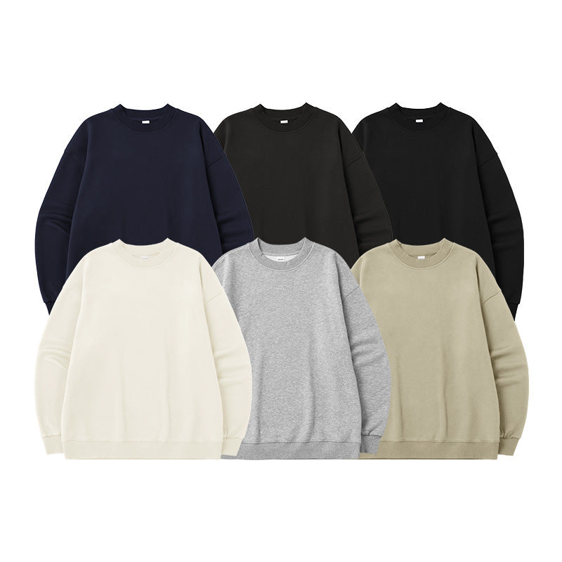 Men's Single-layer Fleece-lined Round Neck Sweater Loose Casual TopProduct information:
 
 Color: Jade dove white, gray, light khaki, dark gray, dark blue Black
 
 Size: S,M,L,XL,XXL
 
 Version: Loose
 
 Fabric name: 67.6% polyesterTopZA-ZOLAZA-ZOLAMen'