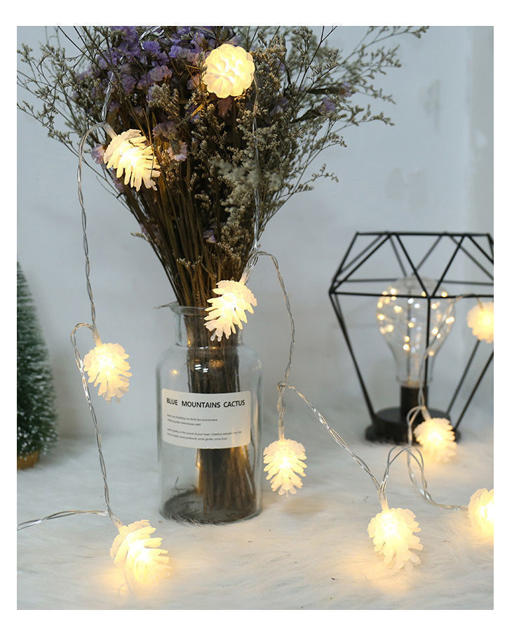 LED Pine Nut String Lights – Transparent, Realistic Design for Cozy Holiday Decor - ZA-ZOLA