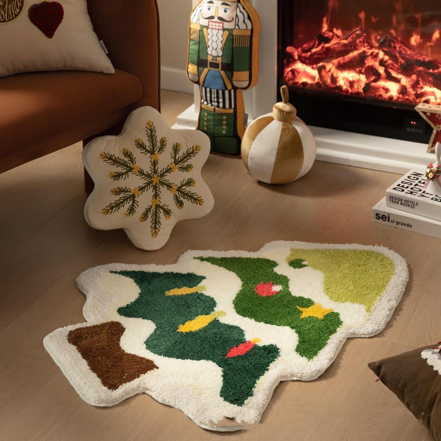 Luxury Nordic Christmas Tree Cashmere Mat – Soft & Festive Holiday Decor - ZA-ZOLA