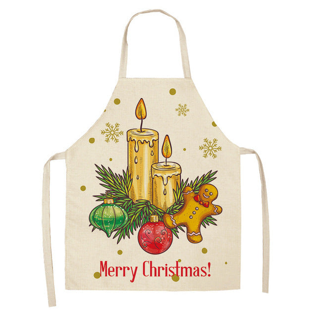 Christmas Cotton & Linen Apron | Festive Kitchen Essential - ZA-ZOLA