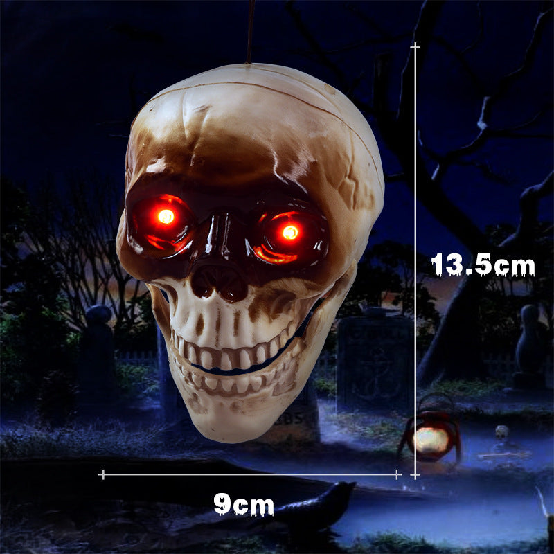 Animated Floating Skeleton Decorations Realistic Halloween Skull Heads Halloween Decorations Scary Sound Spooky Decoration - ZA-ZOLA