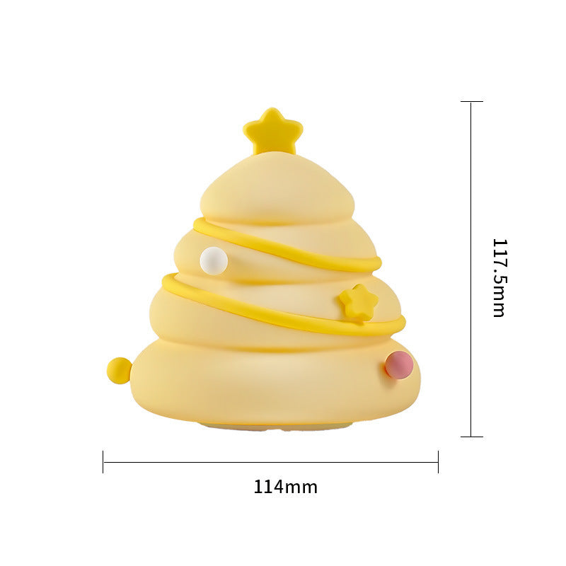 Cute Christmas Tree Silicone Night Light – USB Rechargeable Kids’ Table Lamp - ZA-ZOLA