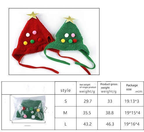 Christmas Tree Shaped Pet Hat - Festive Holiday Accessory for Cats & Dogs - ZA-ZOLA