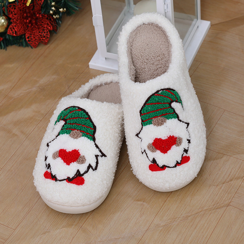 Cute Cartoon Santa Claus Slippers – Cozy Christmas Indoor Shoes for Couples, Women & Men – Warm Floor Bedroom Slippers - ZA-ZOLA