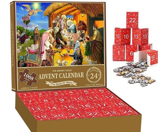 24-Box Christmas Advent Calendar – Fun Puzzle Gift for Holiday Countdown - ZA-ZOLA