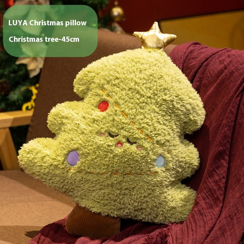 Plush Christmas Tree Pillow – Decorative Gift Doll for Festive Home Decor - ZA-ZOLA