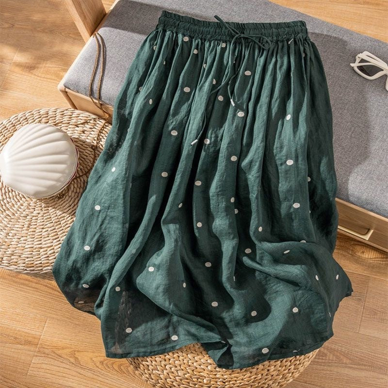 Women's Embroidered Polka Dot Double-layer Chiffon Skirt - ZA-ZOLA