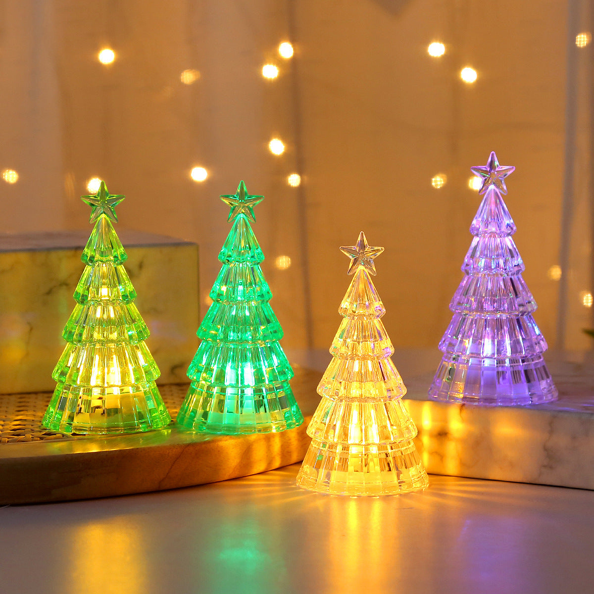 Crystal Christmas Tree Night Lamp | Magical Holiday Glow - ZA-ZOLA