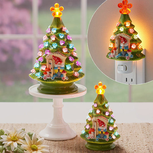 Ceramic Luminous Tree Night Lamp – LED Desktop Ornament for Festive Decor - ZA-ZOLA