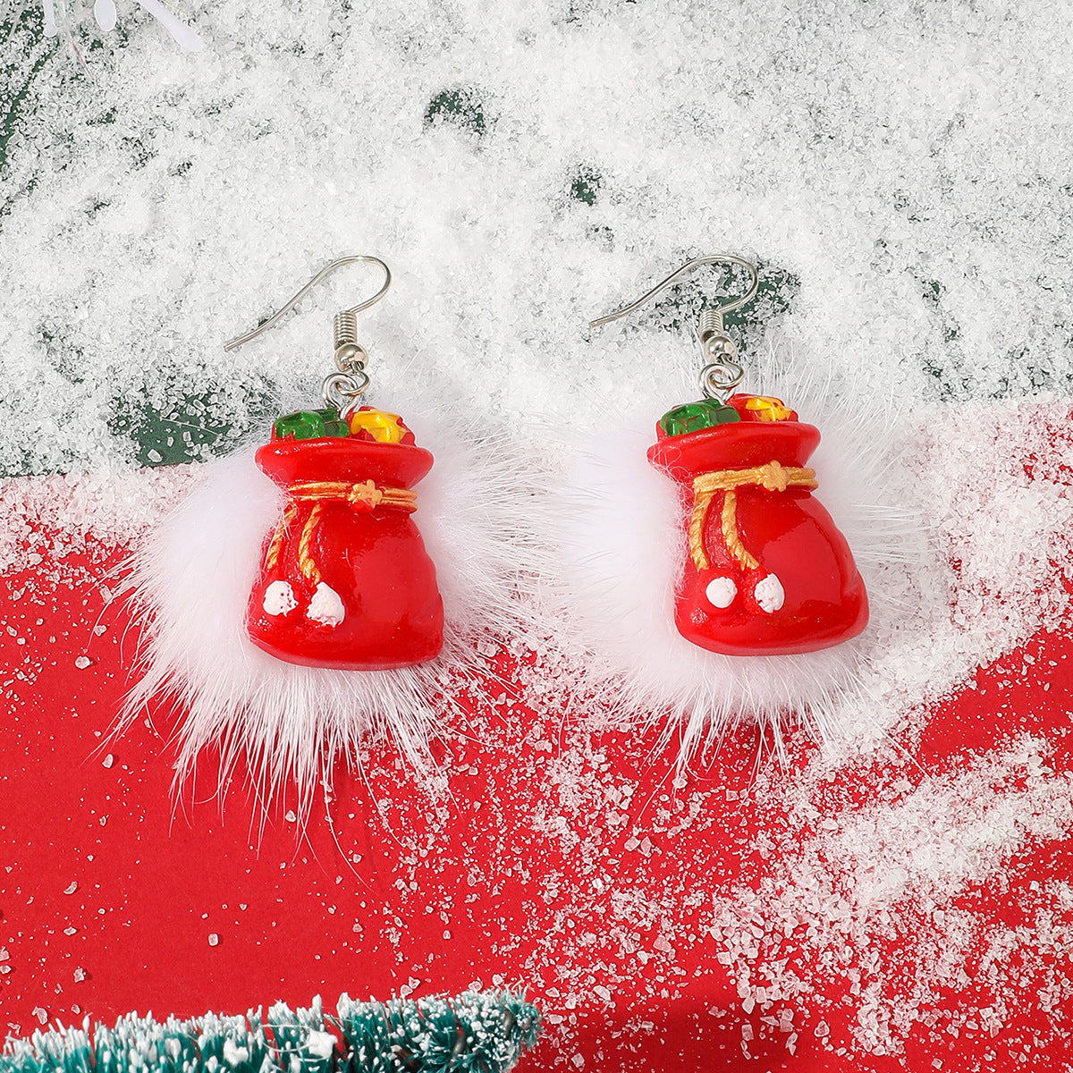 Winter Snowflake & Christmas Elk Hair Ball Earrings – Cute INS Holiday Jewelry for Women - ZA-ZOLA