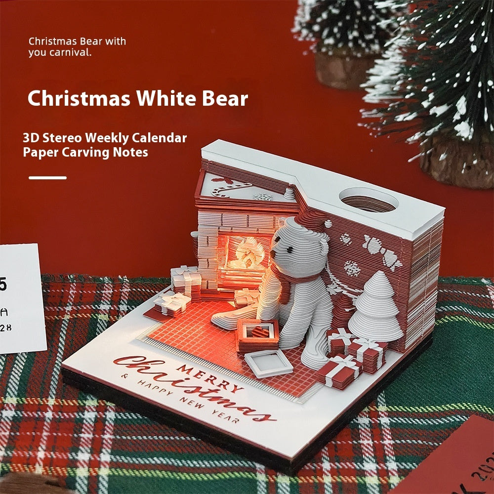 3D Christmas Calendar Paper Carving – Unique Three-Dimensional Holiday Gift - ZA-ZOLA