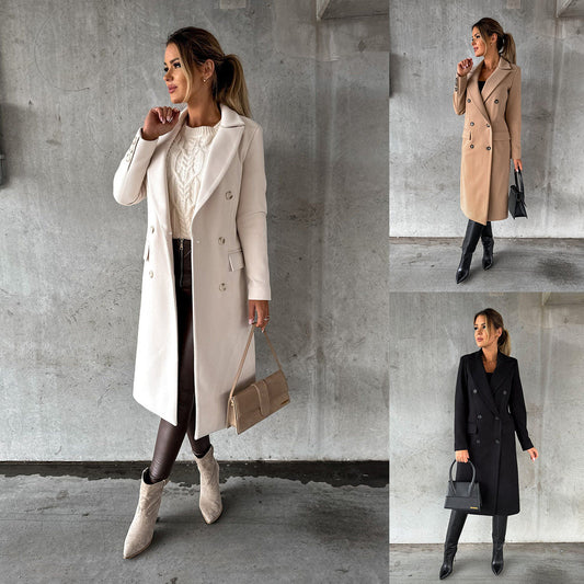 Fashion Casual Woolen Coat for Women – Stylish Fall & Winter Outerwear