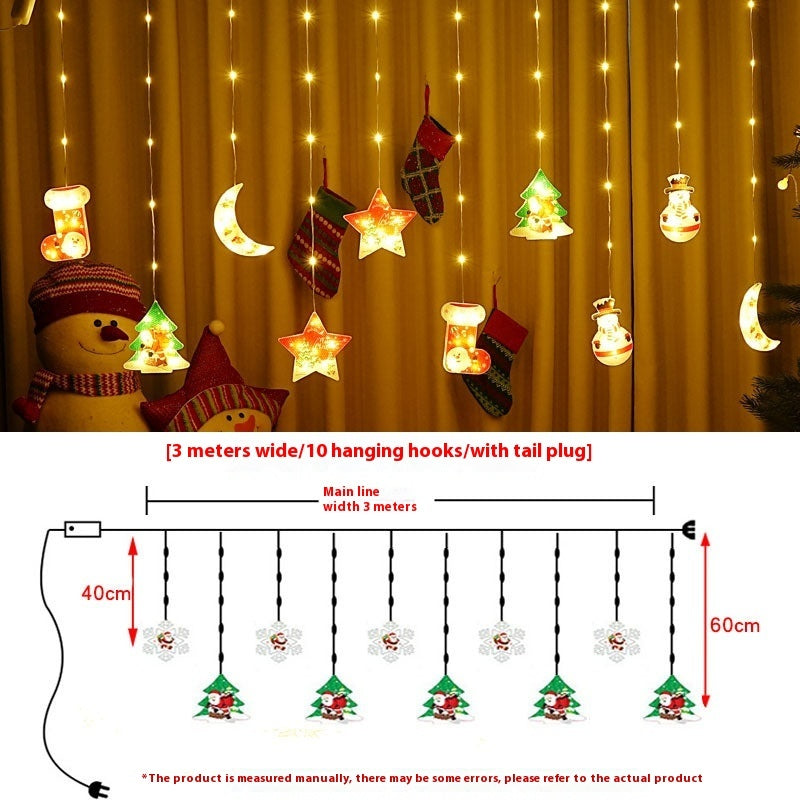 Painted Christmas Curtain Lights – Rubber-Covered Wire Ambience Lights for Holiday Decor - ZA-ZOLA