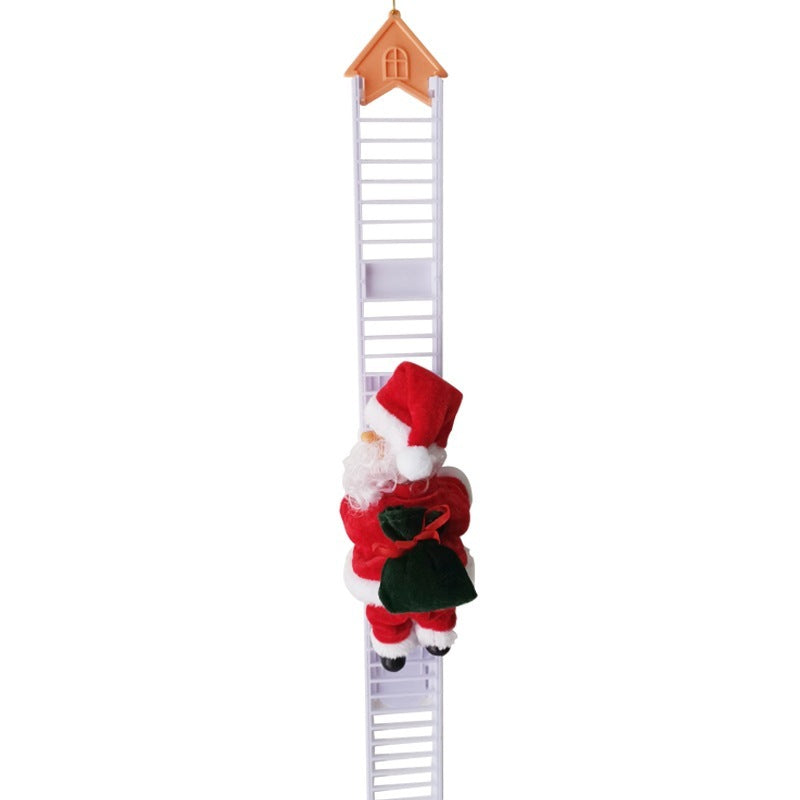 Climbing Ladder Electric Santa Claus Climbing Red Ladder Doll ToyOverview:
 
 1. Santa Claus can automatically climb up the ladder
 
 2. With music, it is a great decoration for your home
 
 3. Perfect accessories, help to create ToyZA-ZOLAZA-ZOLAClimbing Ladder Electric Santa Claus Climbing Red Ladder Doll Toy