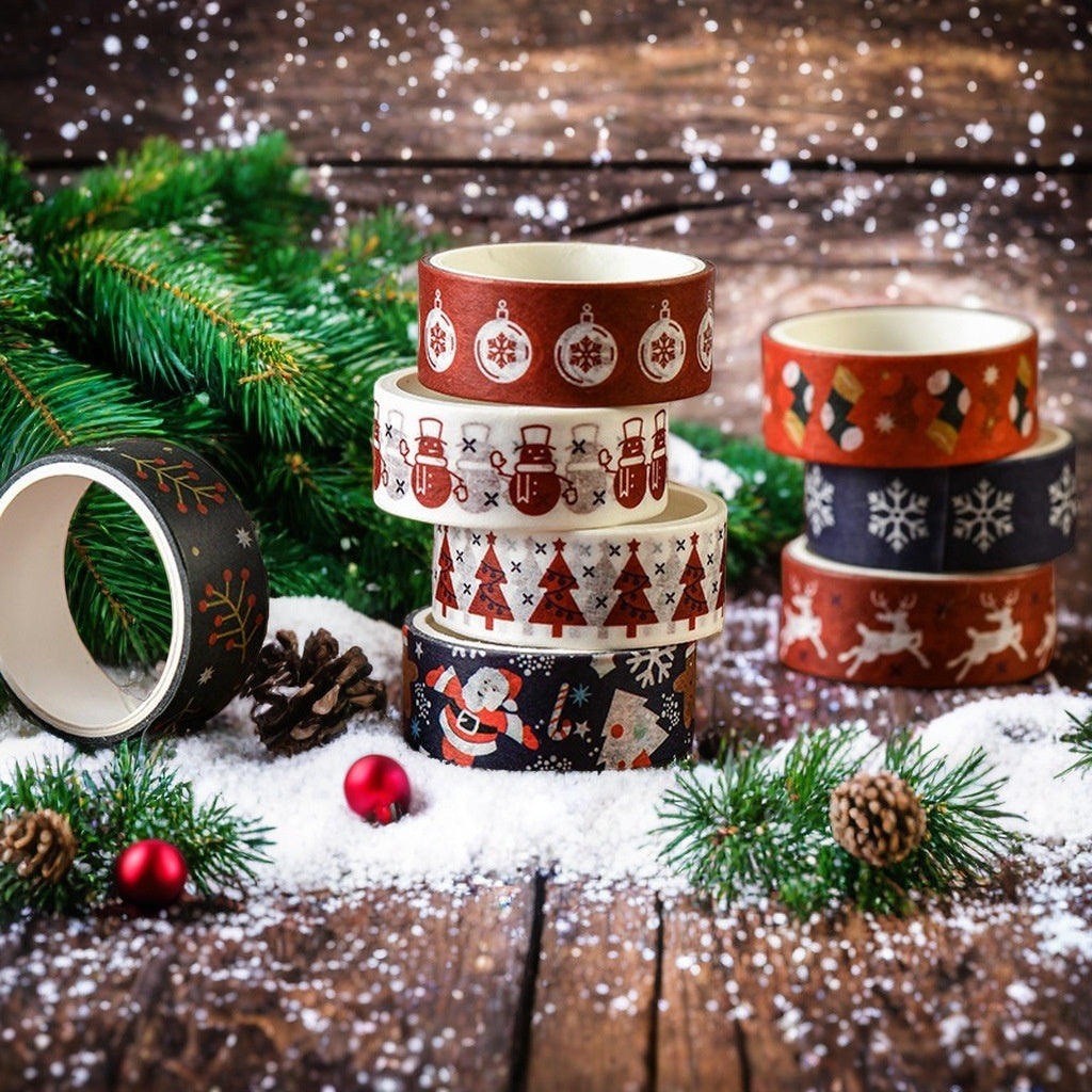 Creative Christmas Gift Adhesive Tape – Cute Decorative Journal & Material Tape for Holiday Crafts - ZA-ZOLA