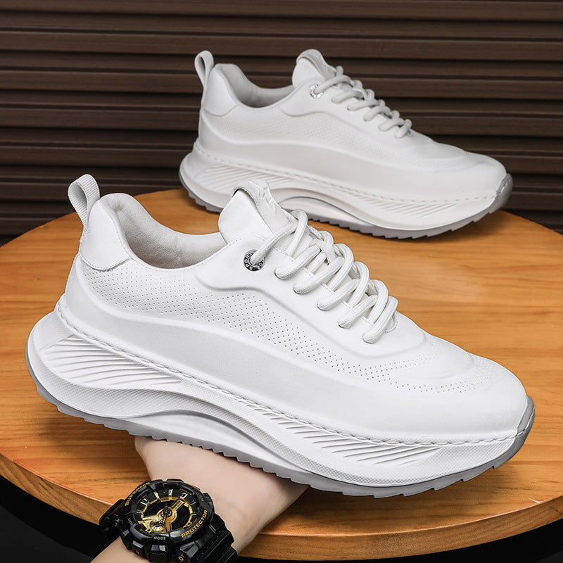 Men's Thick-soled Sports Shoes Casual Breathable Sneakers Lace-up Dad Shoes Boy - ZA-ZOLA