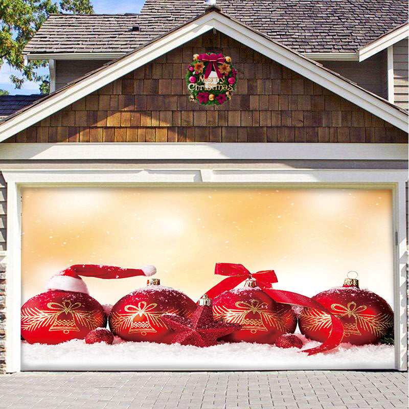 Christmas Hanging Background Cloth – Garage Door Patch for Holiday Party Decor - ZA-ZOLA