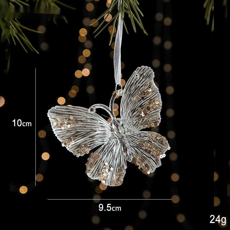 Christmas Decorations Sequins Acrylic Transparent Pendant – Festive Holiday Ornaments for Home & Tree - ZA-ZOLA