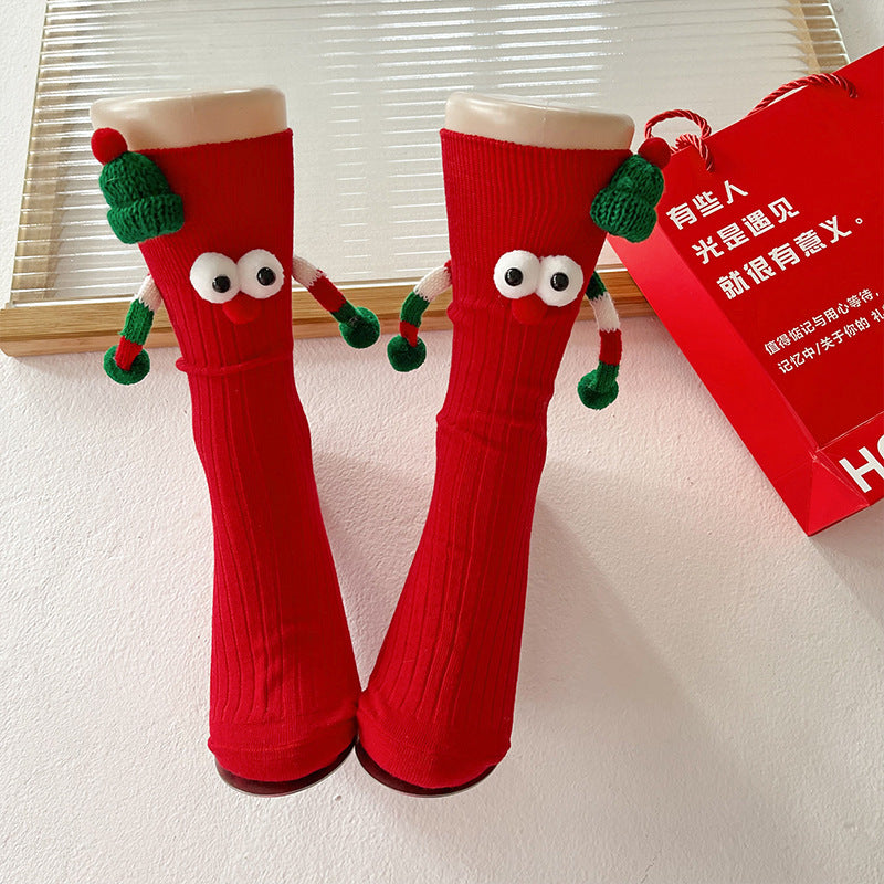 Cute Cartoon Christmas Cotton Socks – Solid Middle-Tube Socks for Adults & Children - ZA-ZOLA