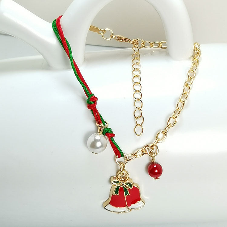 Festive Christmas Charm Bracelet – Snowman, Santa Claus, Tree, Snowflake & Elk Charms | Perfect Christmas & New Year Gift for Women! - ZA-ZOLA