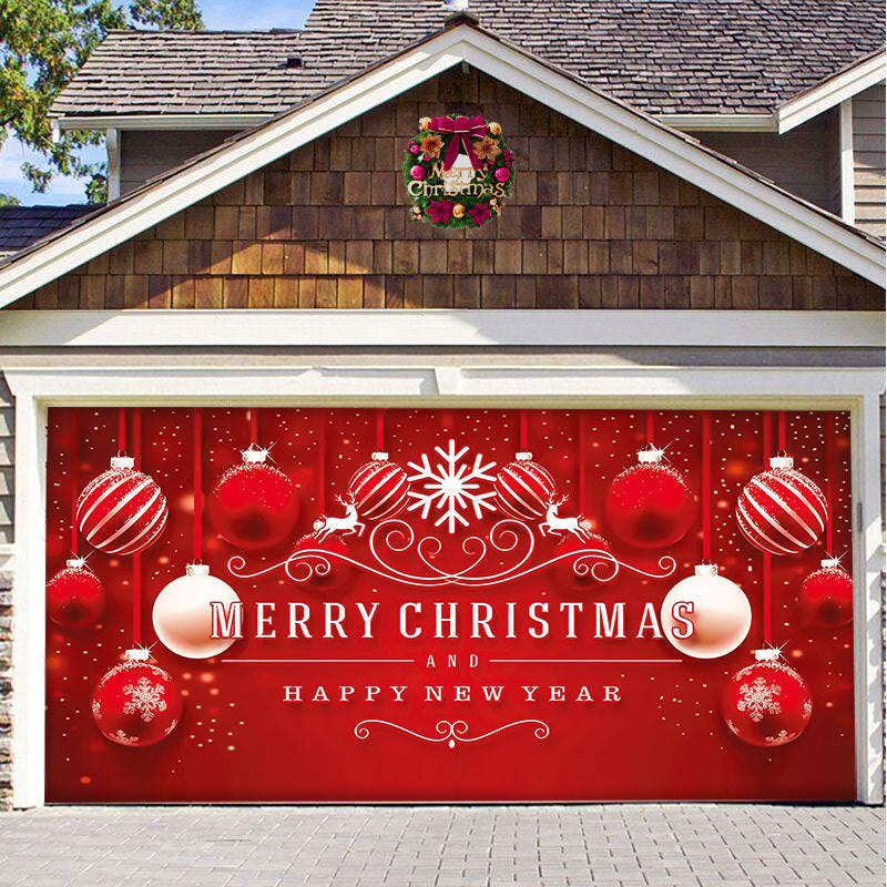 Christmas Hanging Background Cloth – Garage Door Patch for Holiday Party Decor - ZA-ZOLA