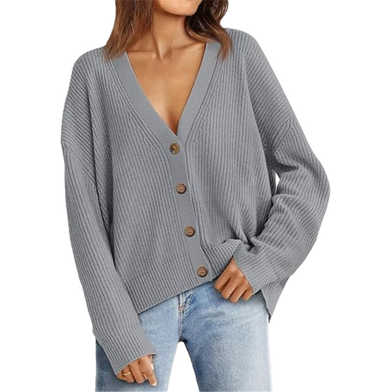 Women's Sweater Lightweight Button Cardigan No Pilling No Fading - ZA-ZOLA